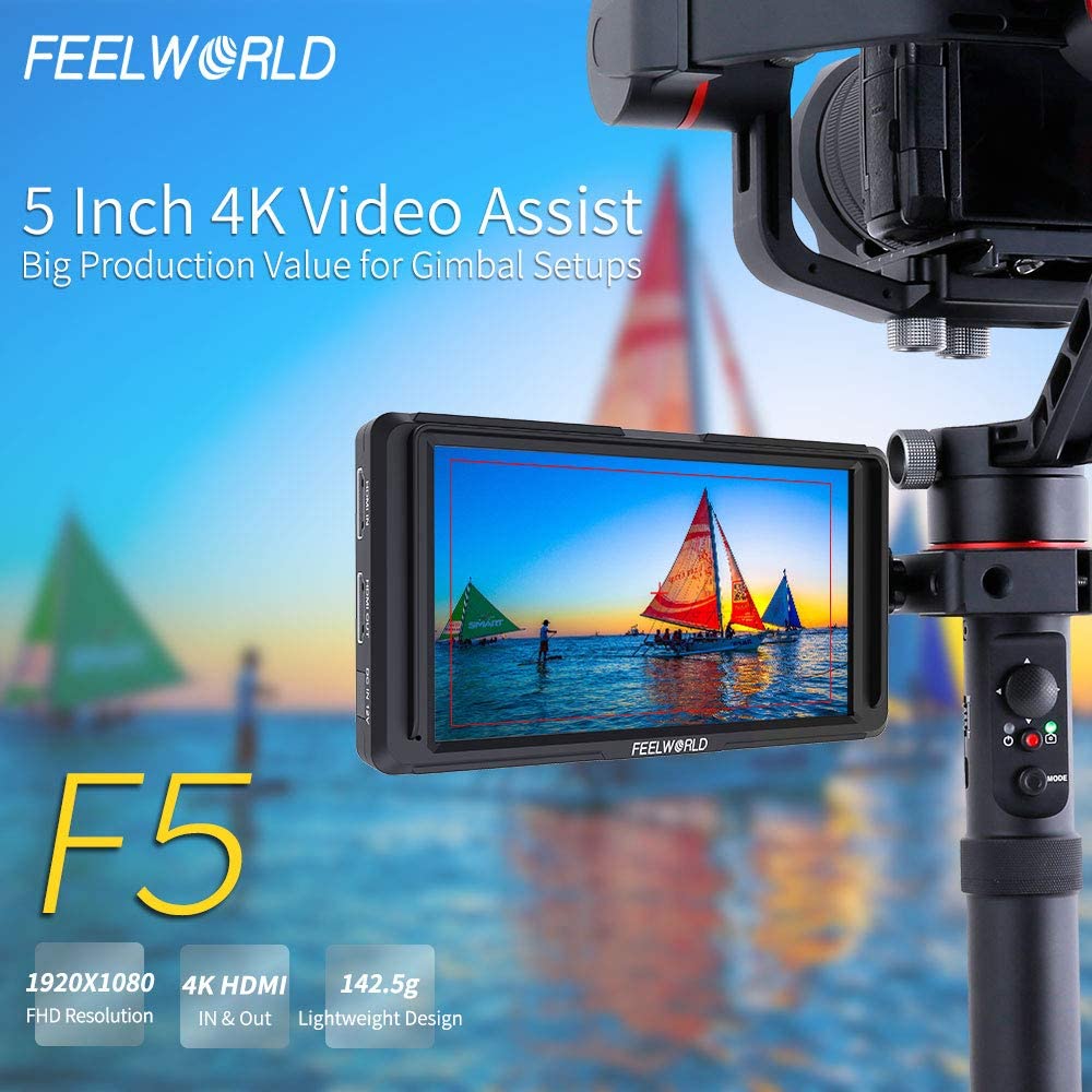 (4K) FEELWORLD F5 5 Inch DSLR On Camera Field Monitor - Image 4