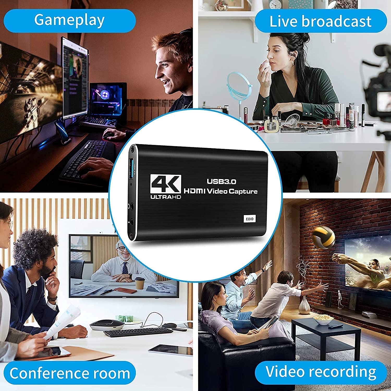4K HDMI USB 3.0 Video Capture Adapter 1080P 60fps/Live streaming Card - Image 3