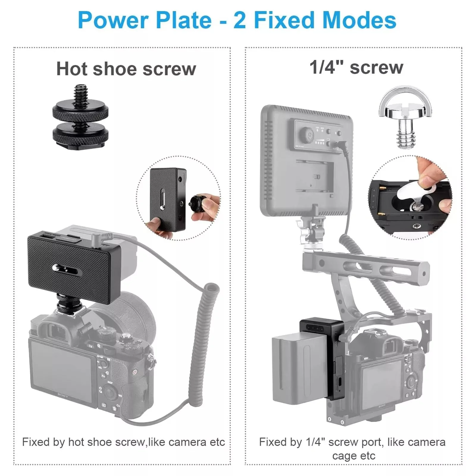 Alvin's Cables BMPCC4K Blackmagic Cinema Camera Bmcc 4K BMPCC Power Supply Mount Plate Adapter for Sony NP F970 Battery - Image 3
