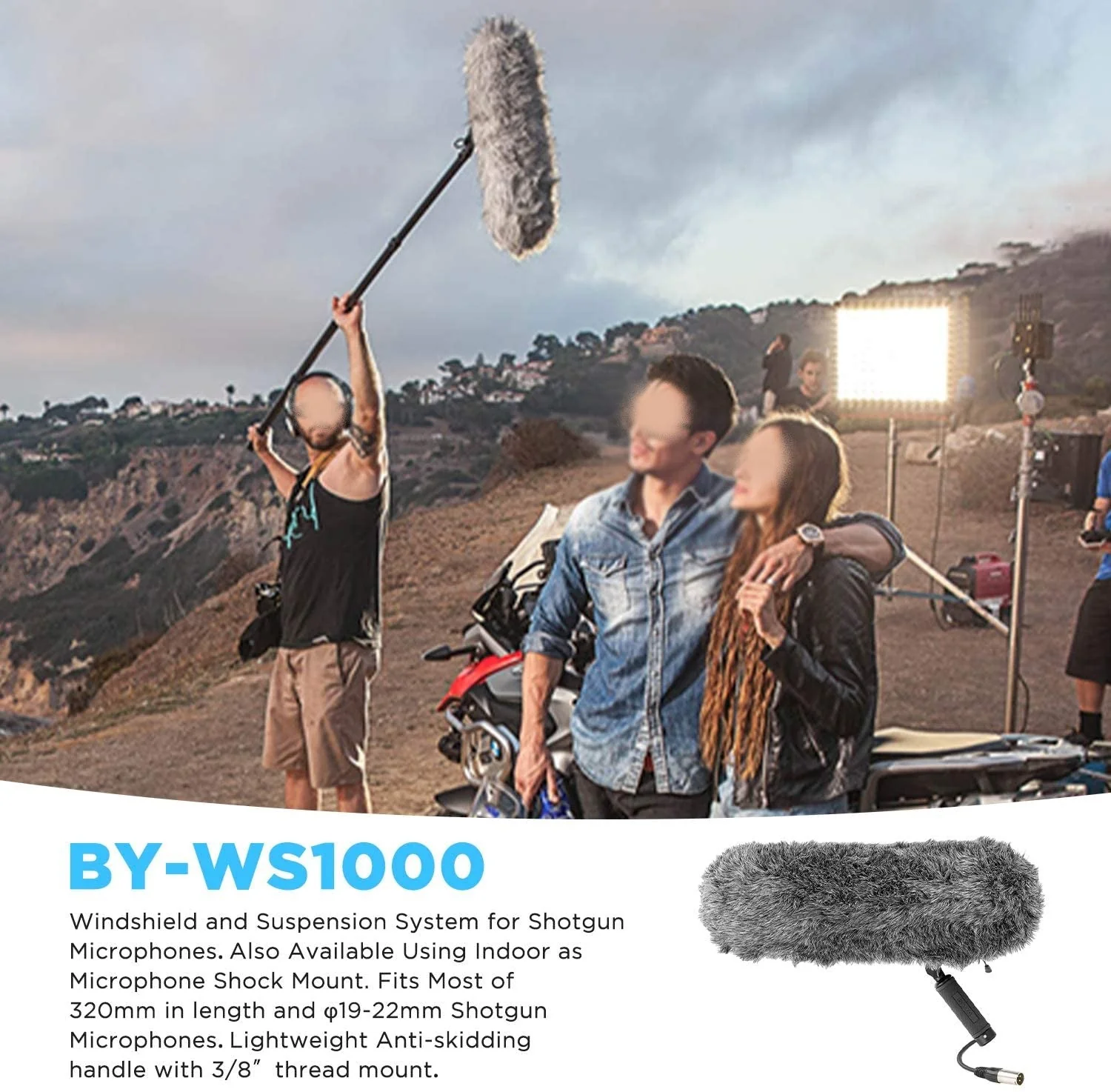 BOYA Shotgun Microphone Blimp Windshield Suspension System Microphone Cove - Image 5