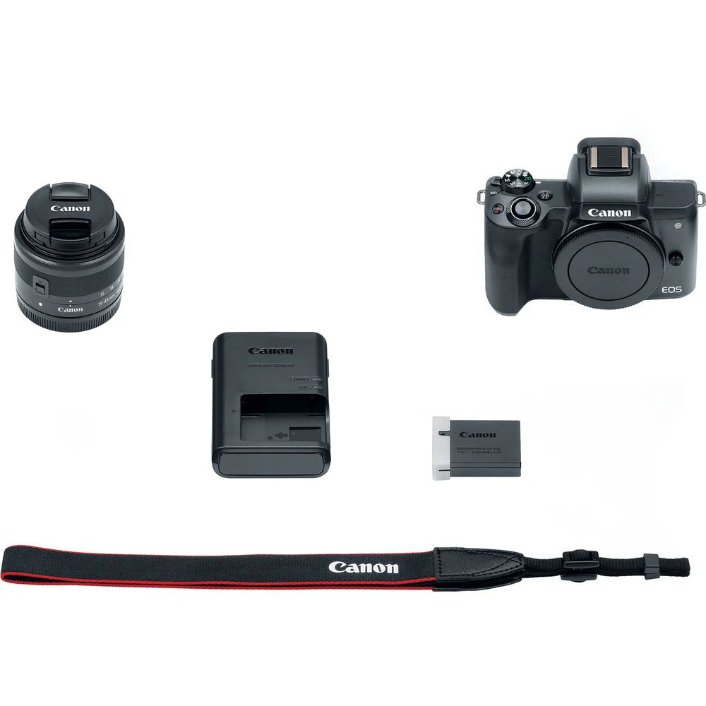 Canon EOS M50 24.1MP Mirrorless Camera with 15-45mm IS STM Lens - Black - Image 3