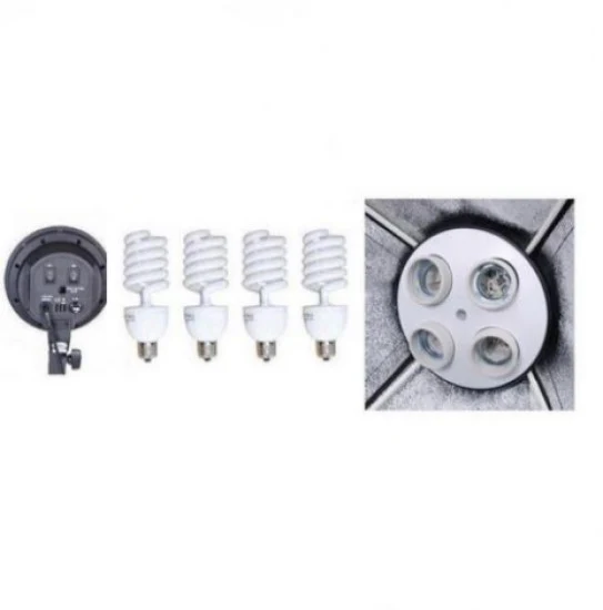 2pcs Spiral 4x 150watt Light Portable Studio Kit - Image 3