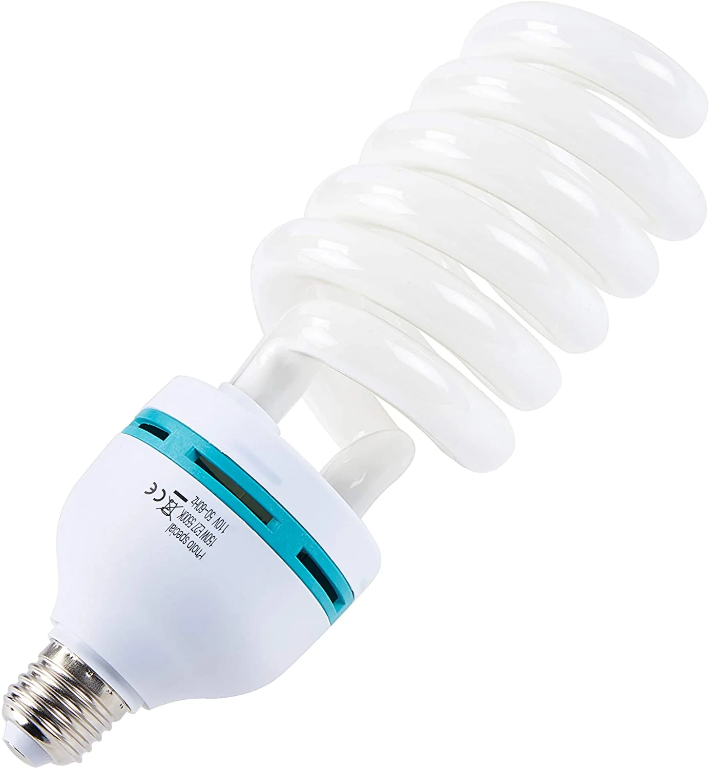 150W Photography Compact Fluorescent CFL Daylight Balanced Bulb with 5500K Color Temperature for Photography & Video Studio Lighting - Image 3