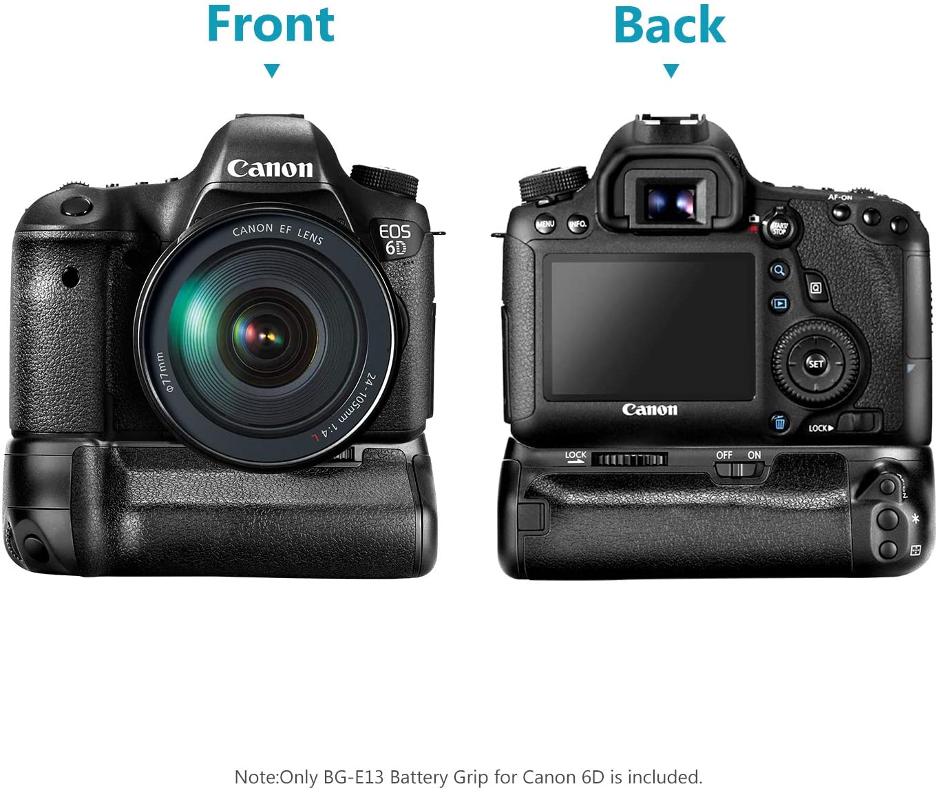 Battery Grip for Canon EOS 6D DSLR Camera (BG-E13) - Image 5