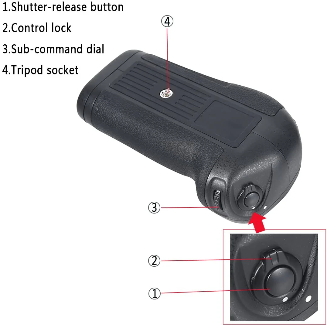 Battery Grip for Nikon D810 D800 D800E D810A DSLR Digital Camera as EN-EL15(MB-D12) - Image 5