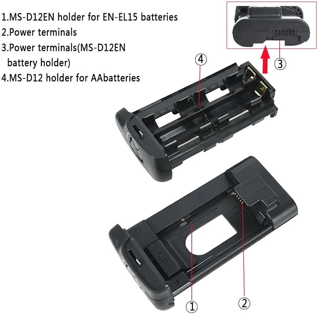 Battery Grip for Nikon D850 Digital SLR Camera as EN-EL15 EN-EL18A (MB-D18) - Image 3