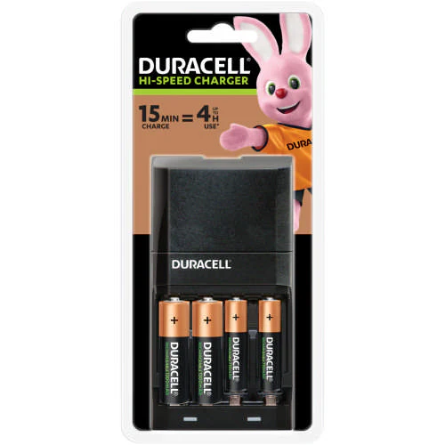 Duracell High Speed Battery Charger with 2 AA and 2 AAA Batteries
