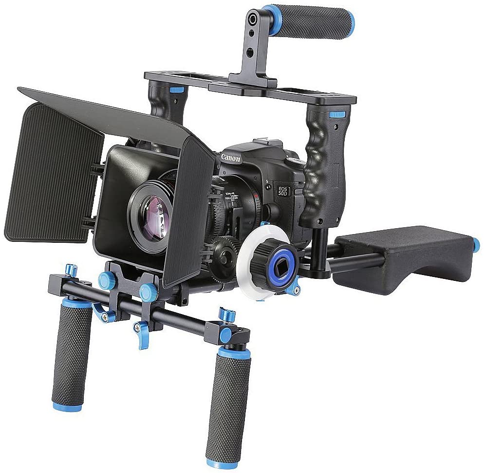 Yelangu Shoulder Rig with Camera Cage and Follow Focus Kit - Image 6