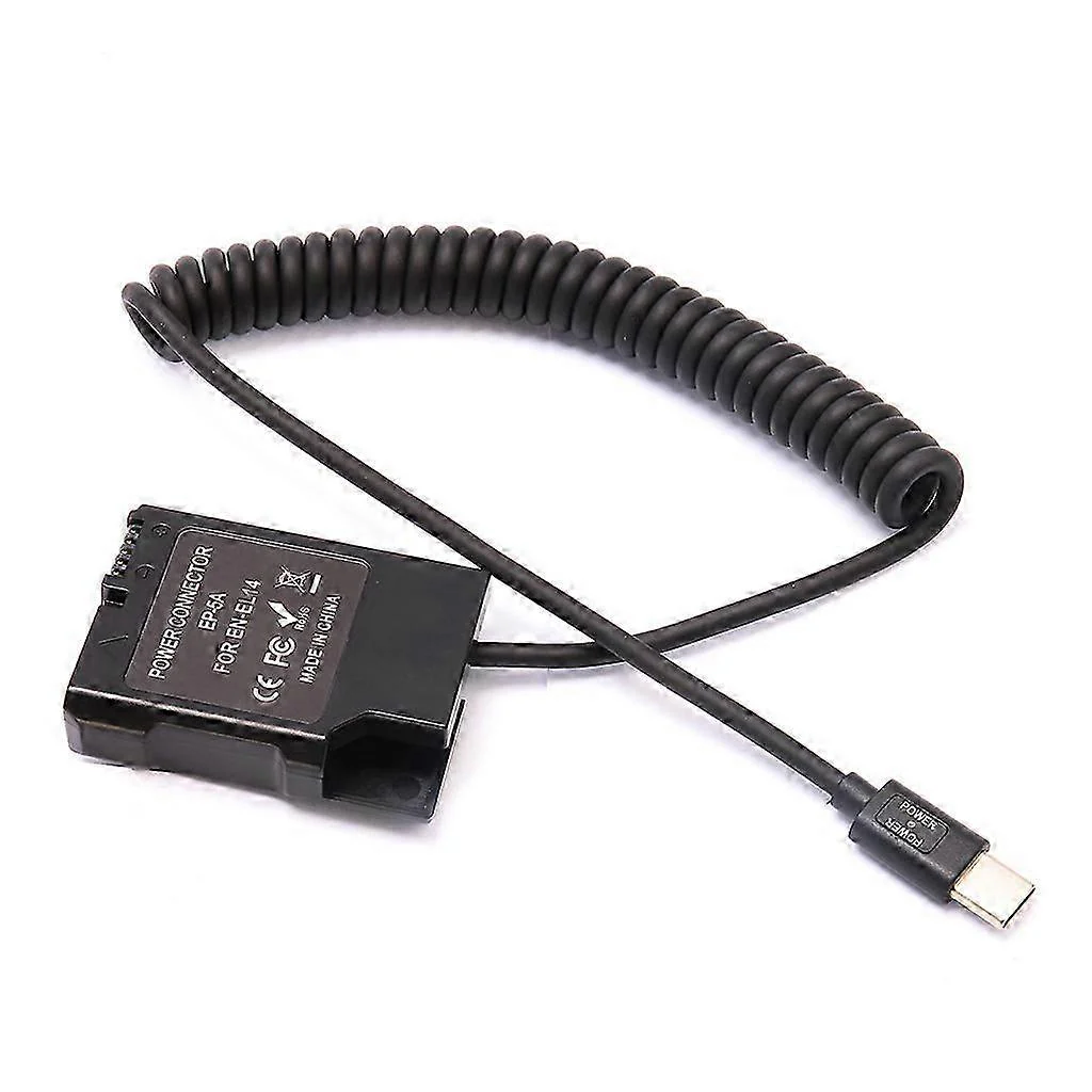 EN-EL14 Dummy Battery USB-C Coupler Adapter Dummy Battery Coupler with USB C-type - Image 2