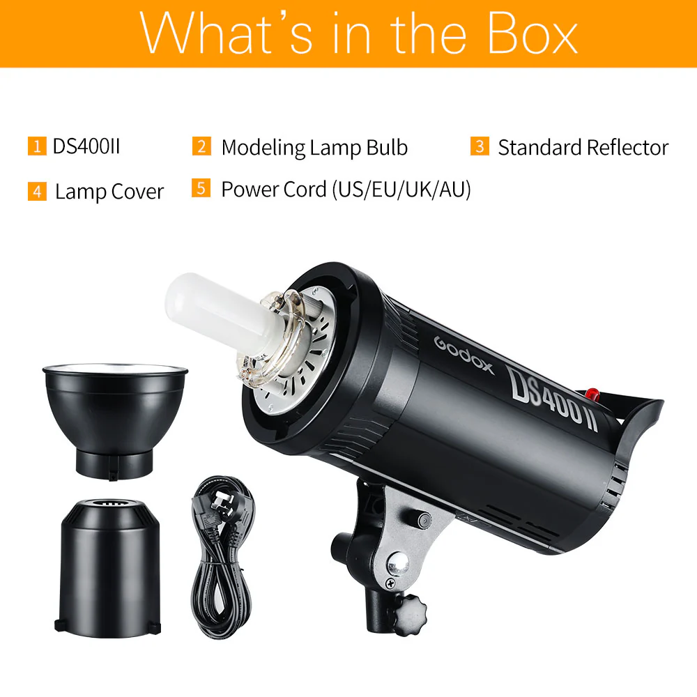 Godox DS400II 400Ws Studio Flash Light GN76 Bowens Mount - Image 3