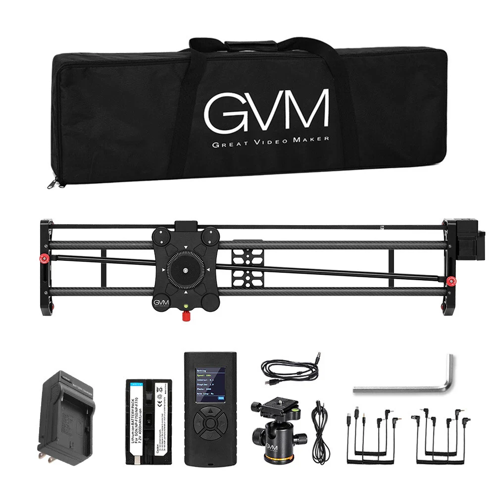 GVM 120cm Motorized Camera Slider Track Dolly for DSLR Camera & Camcorders