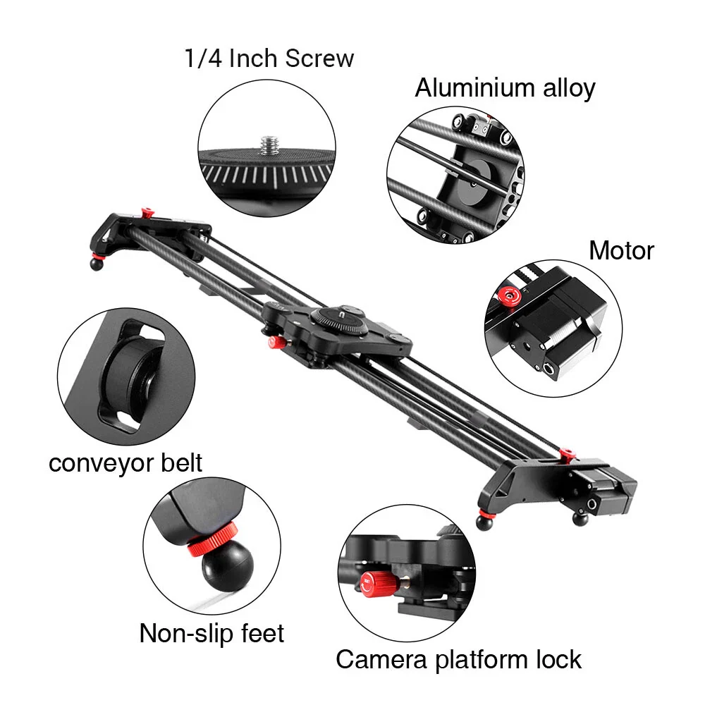 GVM 120cm Motorized Camera Slider Track Dolly for DSLR Camera & Camcorders - Image 4