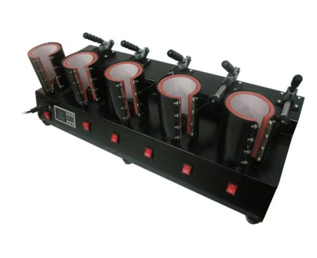 High-Efficiency Digital One Termostate Five Stations Mug Heat Press Machine - Image 3