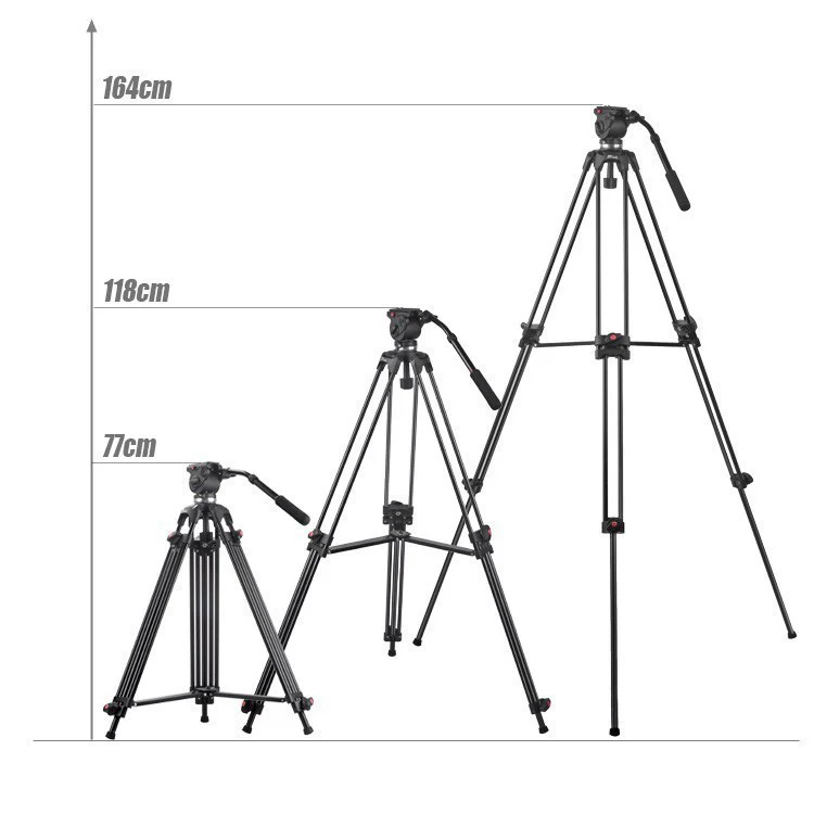 Jieyang JY-0508B 8KG Professional Fluid Head Camera Tripod - Image 4