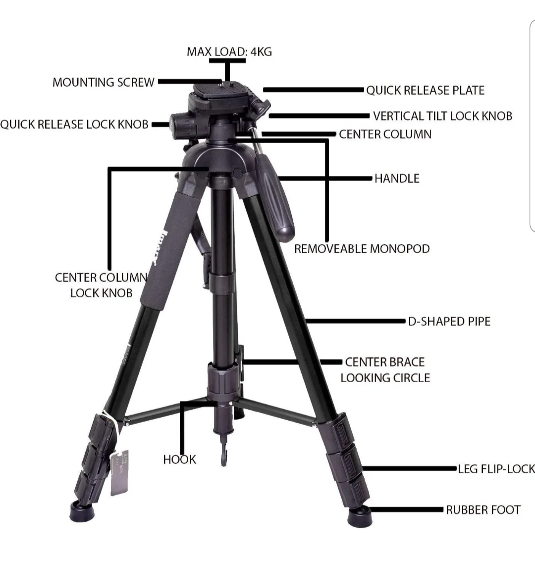 JMARY 2264 TRIPOD STAND - Image 3
