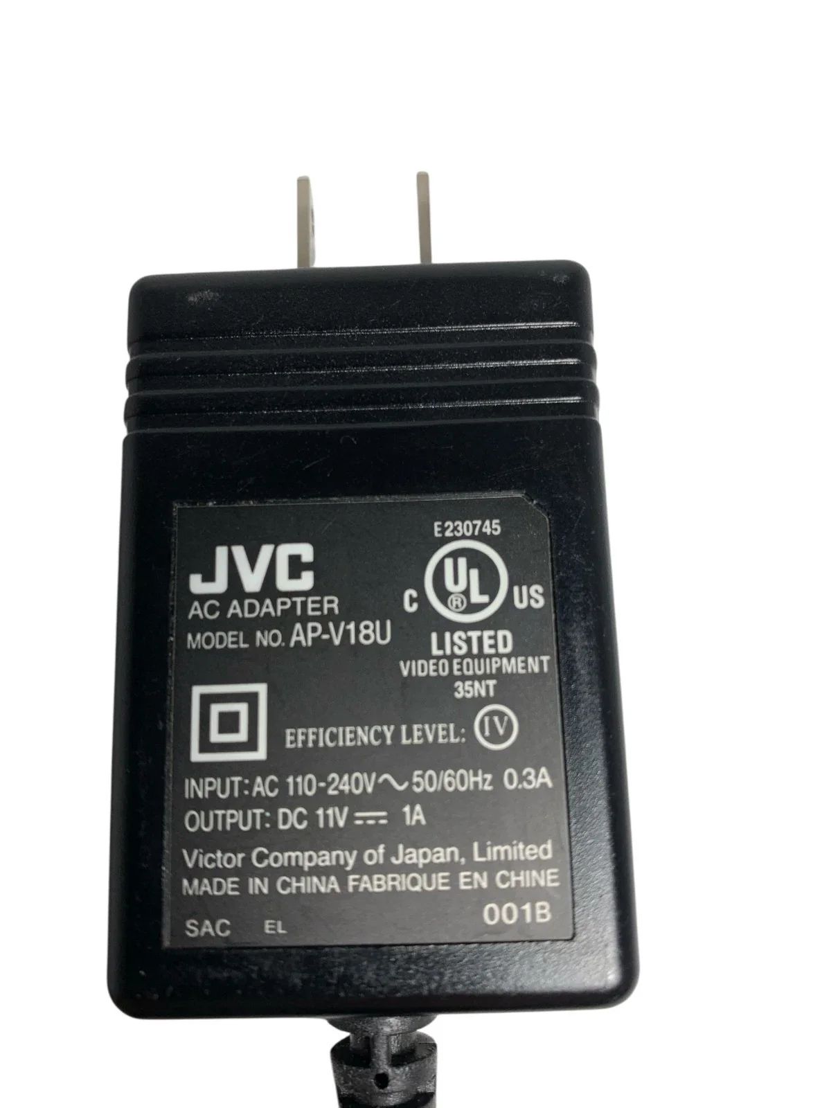 JVC AP-V18U AC Adapter