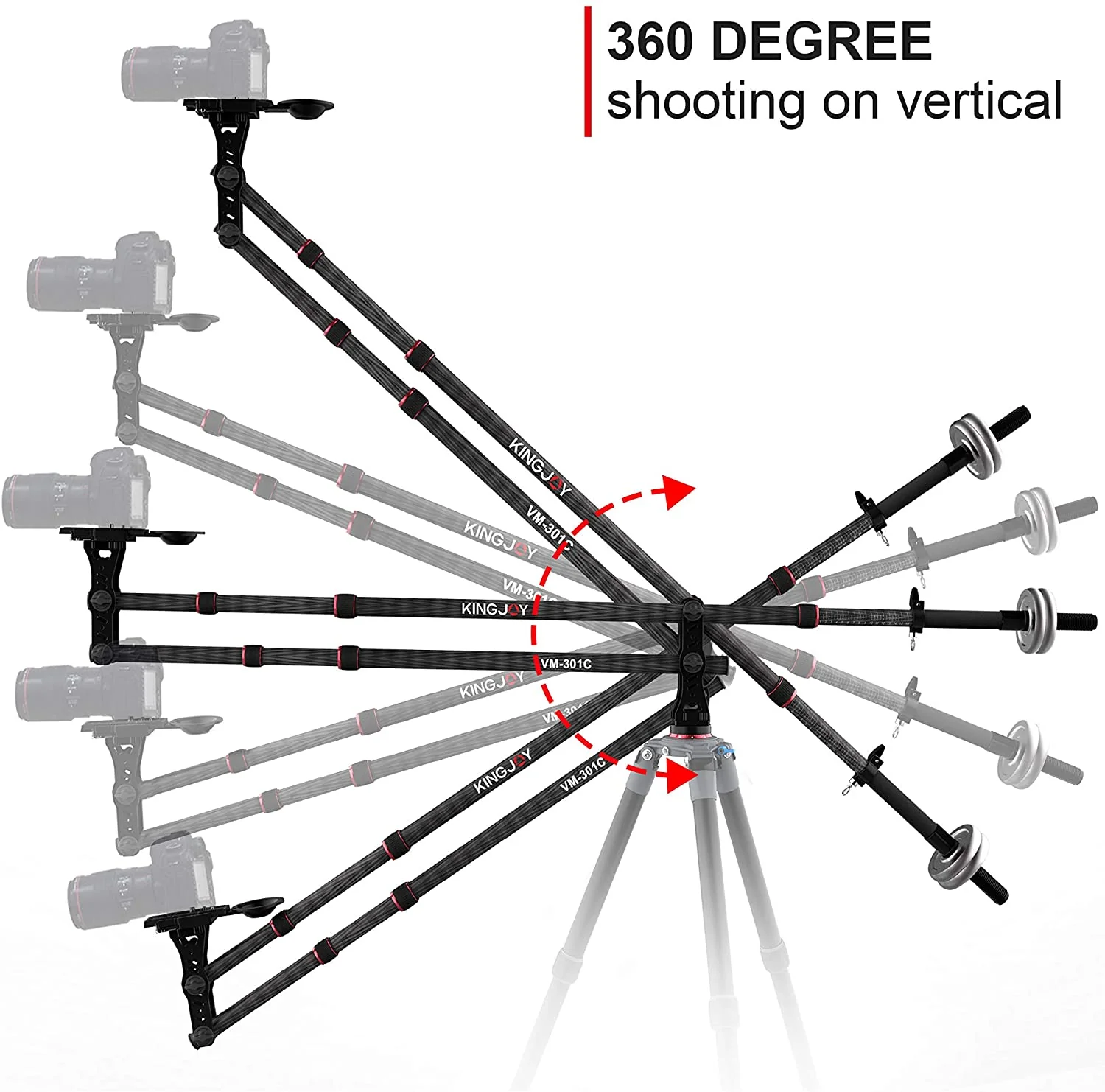 KINGJOY 70 inches Carbon Fiber Jib Arm - Image 3
