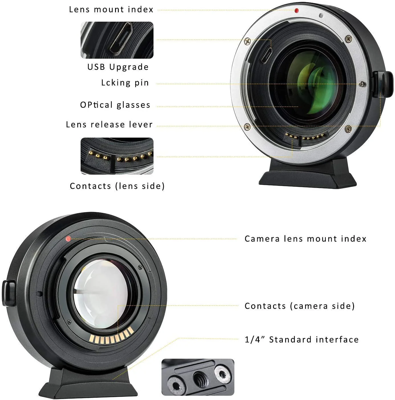 VILTROX Lens Mount Adapter EF-EOS M2, M3, M5, M6 ,M10, M50 & M100 - Image 6