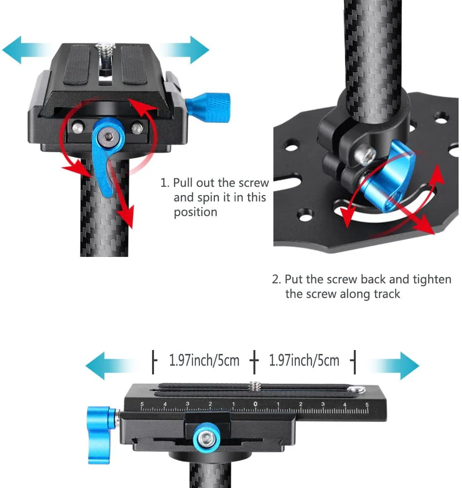 Neewer Carbon Fiber 24 inches/60 Centimeters Handheld Stabilizer - Image 3