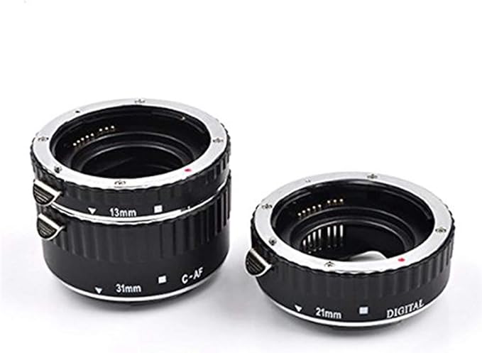 Ommlite C-AF-A Auto Focus Metal Macro Extension Tube Set for Canon EOS EF EF-S SLR Cameras - Image 3