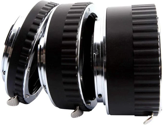 Ommlite C-AF-A Auto Focus Metal Macro Extension Tube Set for Canon EOS EF EF-S SLR Cameras - Image 4