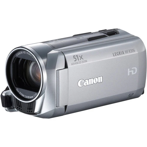 Used: Canon Legria HF R306 Full HD Camcorder with Media Card Slot (PAL Silver) - Image 2